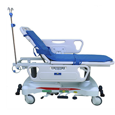 Hydraulic-patient-transfer-trolley