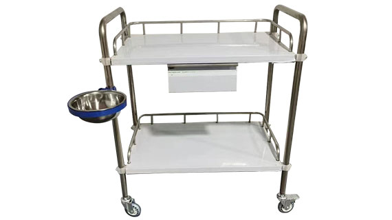 Stainless-steel-trolley-double-layer