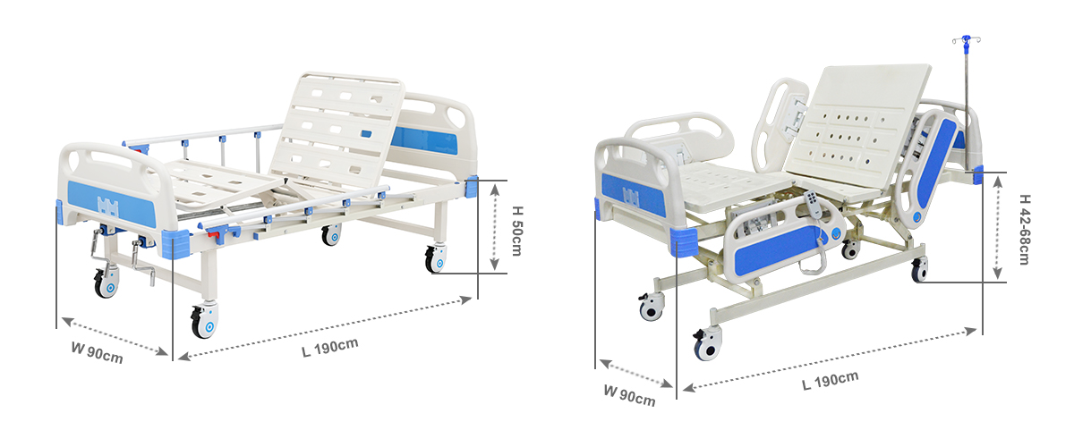 hospital bed size